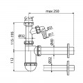 Сифон для умывальника Alcaplast D32 A430