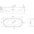 Ванна отдельностоящая Bette Suno Oval 2740 CFXXSR 177 х 77 см