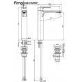 Высокий смеситель для раковины Carlo Frattini Mast F3131/HCR 