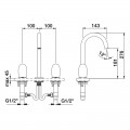 Maier Ethereal 84005J О FU Смеситель для раковины, золото