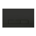 Смывная клавиша чёрная OLI Narrow Soft-touch МЕХ 152942