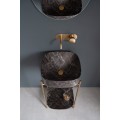 Раковина Decor ART Marble Black Scarabeo 42 см х 42 см х 18 см 5501G