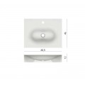 Белая глянцевая керамическая раковина Scarabeo Veil 6102 60.5х46 см