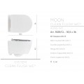Унитаз без покрытий подвесной Moon Scarabeo 5520CL 50,5х36 см