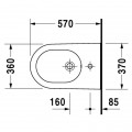 Duravit Starck 2 2255100000 биде напольное, 37 х 57 см