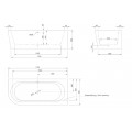 KNIEF Wall Corner L 0100-077-L Ванна акриловая с наполнением 180х80х60 см, белая